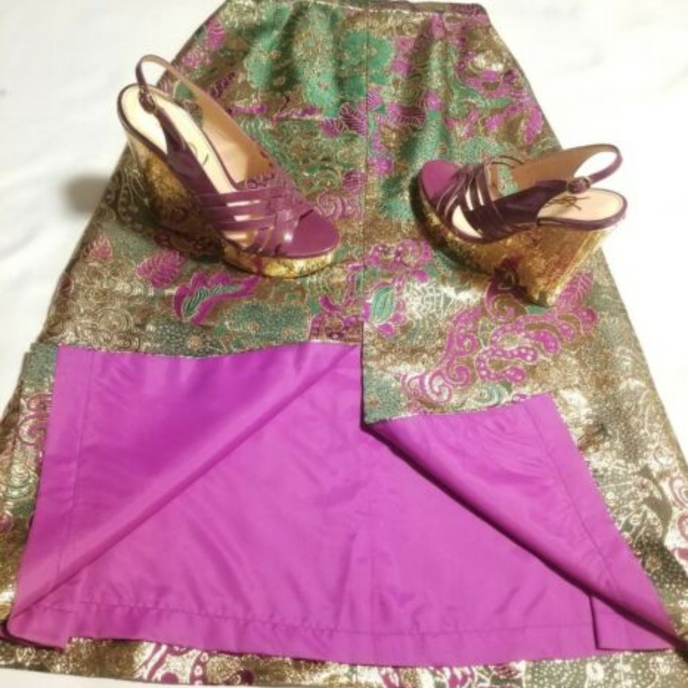 Vintage 1960s Eddy George Maxi Skirt S-M